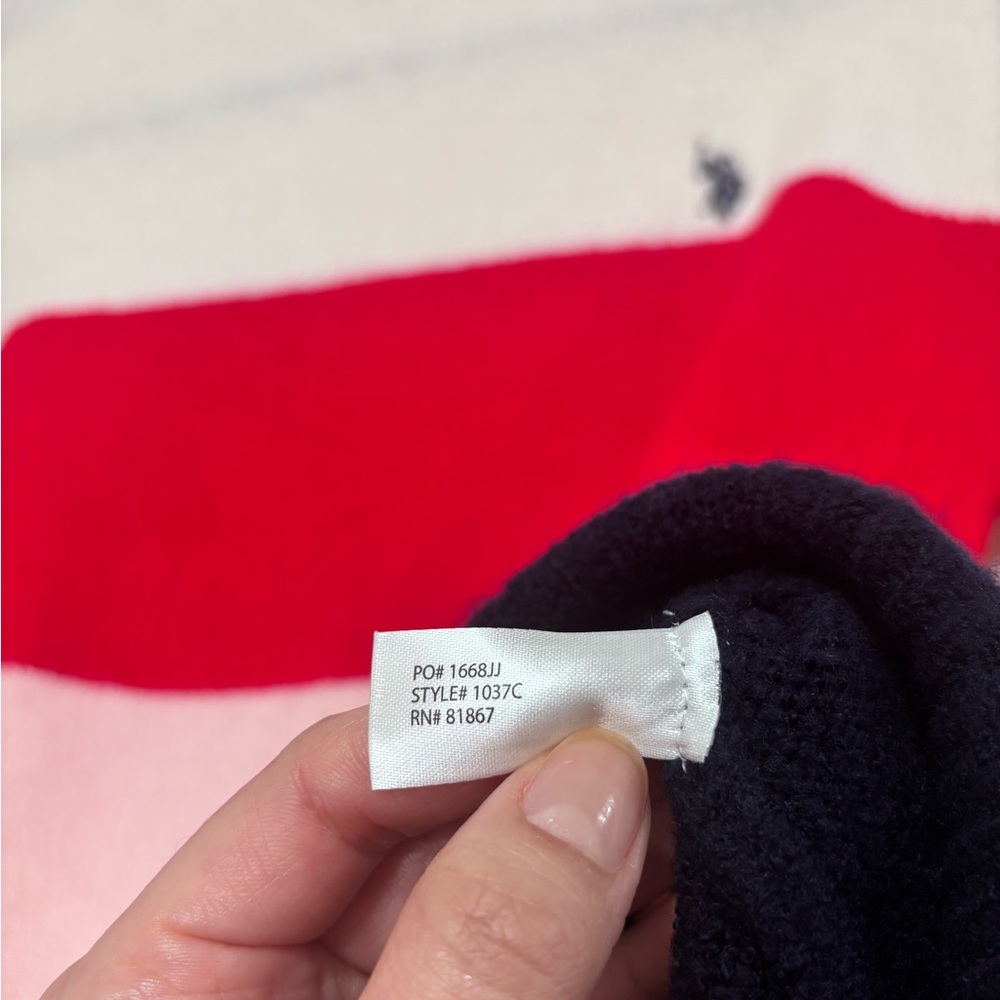Ralph Lauren Navy Red Pink Color Block Sweater Preppy Knit Women's S - Picture 3 of 5